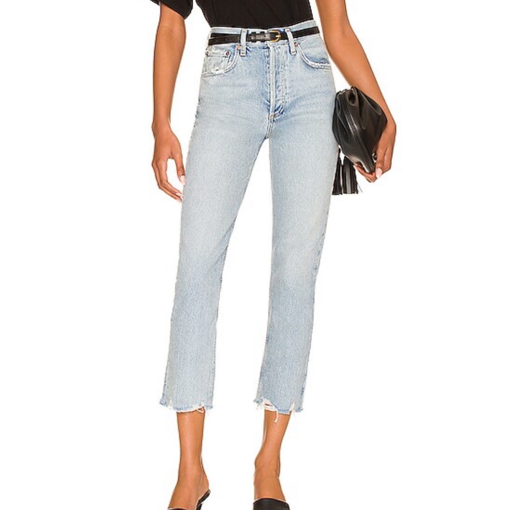 New Agolde Riley High Rise Straight Crop